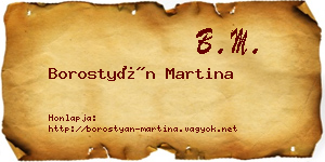 Borostyán Martina névjegykártya
